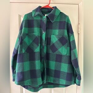 Zara, Plaid, oversized button down flannel